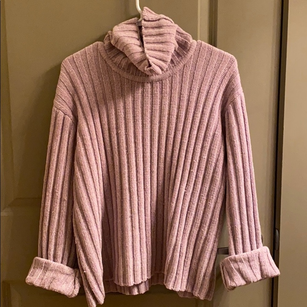 Lavender Purple Turtleneck Sweater